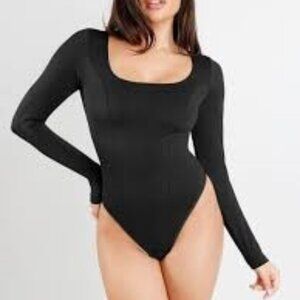 Long Sleeve Shapewear Thong Bodysuit XL NWT